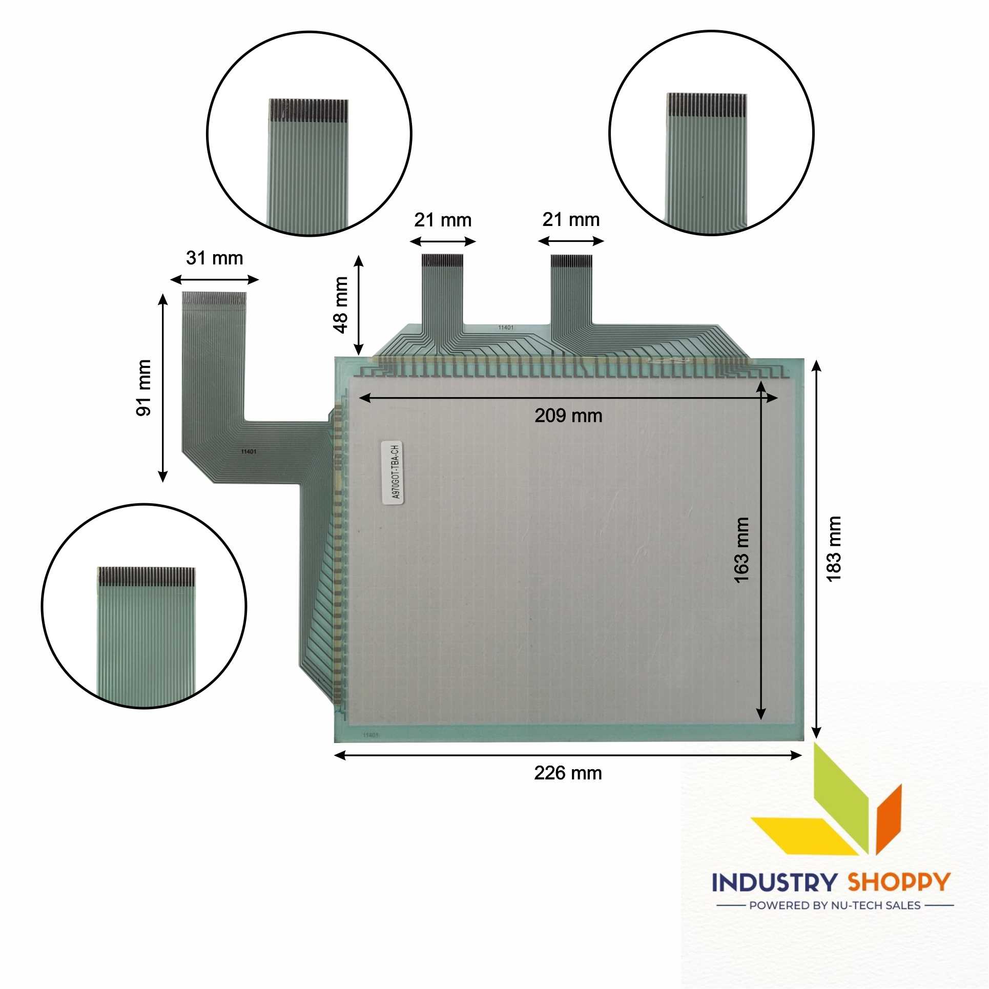 New Touch Screen for Mitsubishi A970GOT-TBA-CH HMI Operator Panel