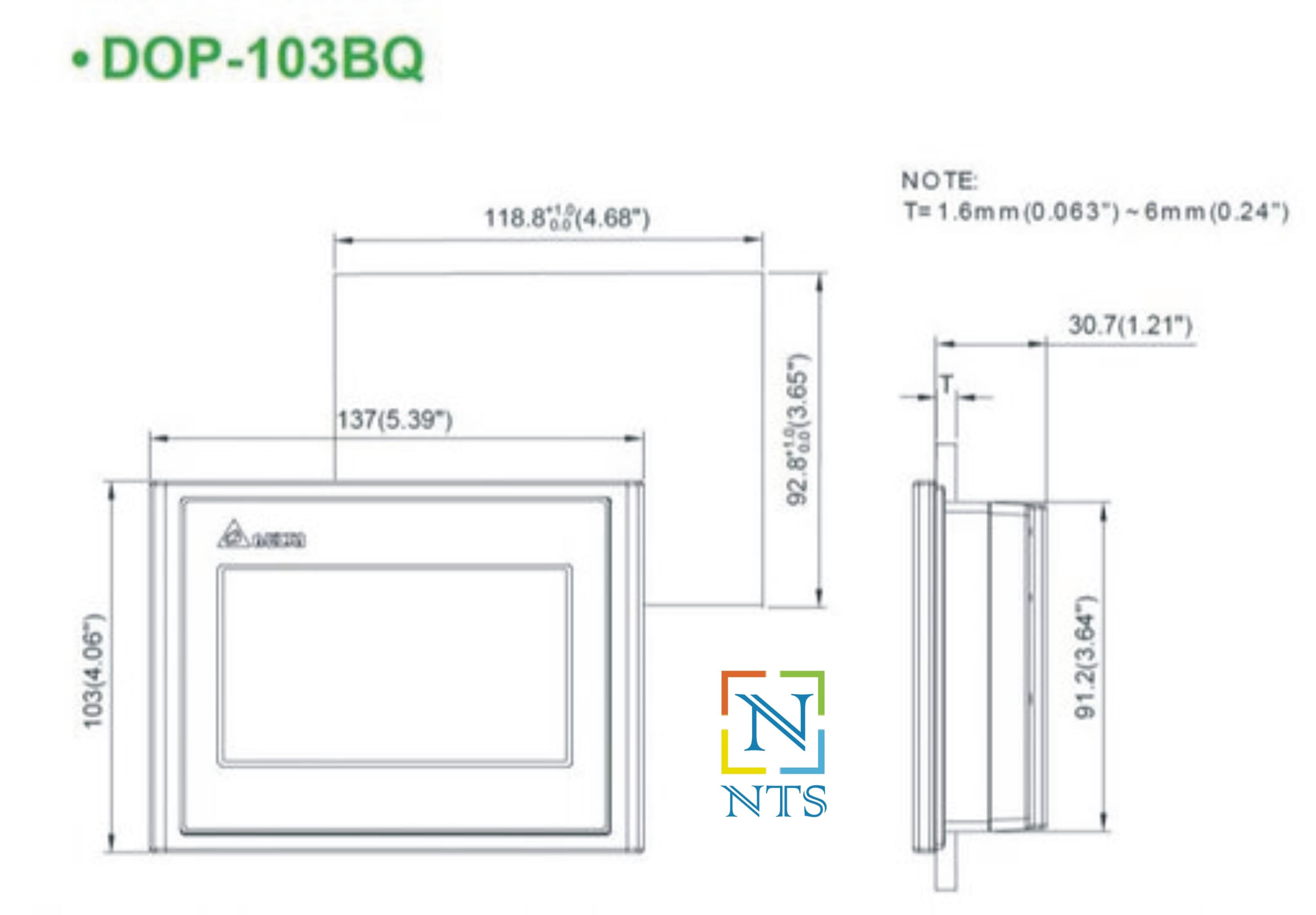 Delta DOP-103BQ HMI Operator Panel