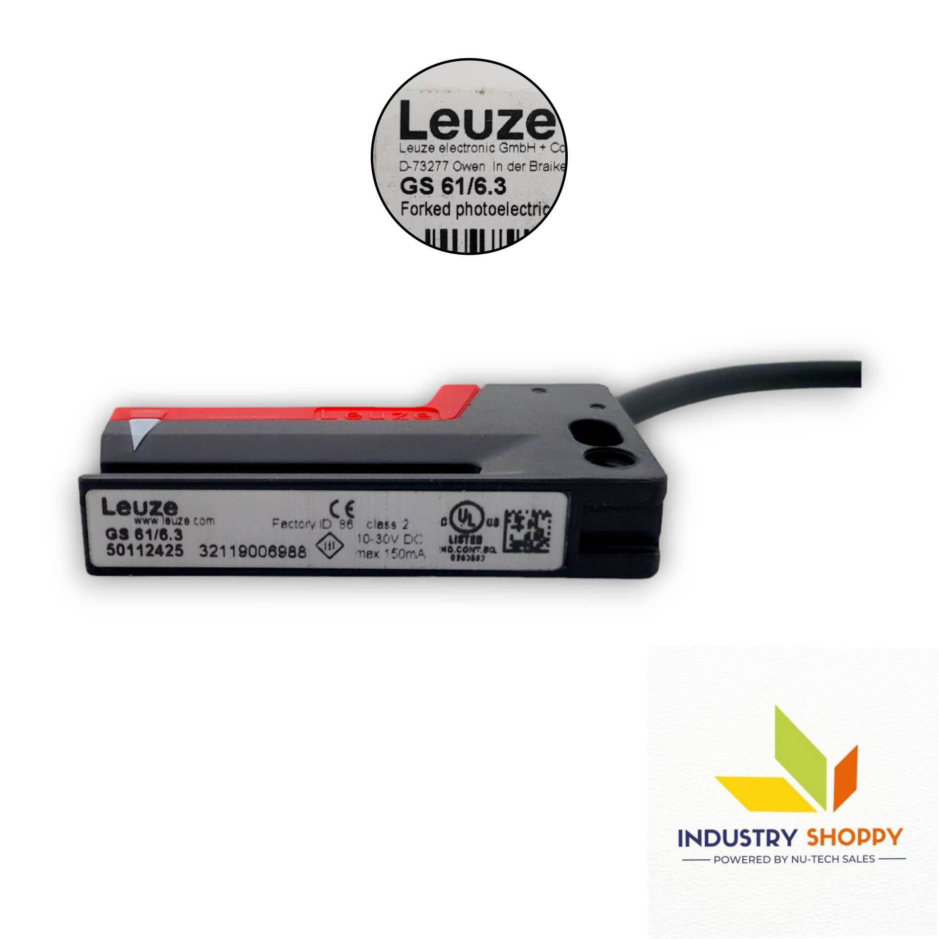 Leuze GS61/6.3 Fork Photoelectric Sensor