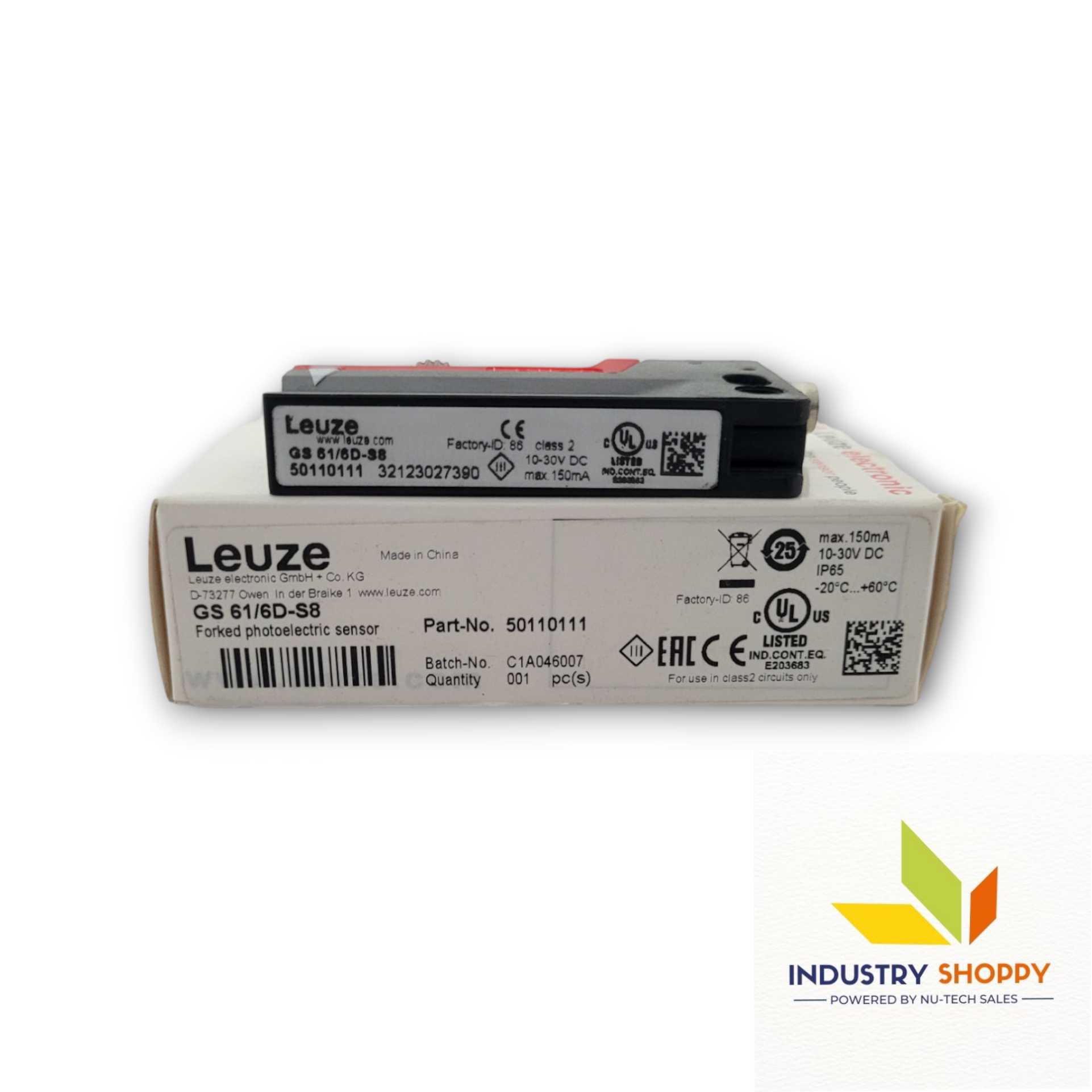 Leuze GS61/6-S8 Fork Photoelectric Sensor