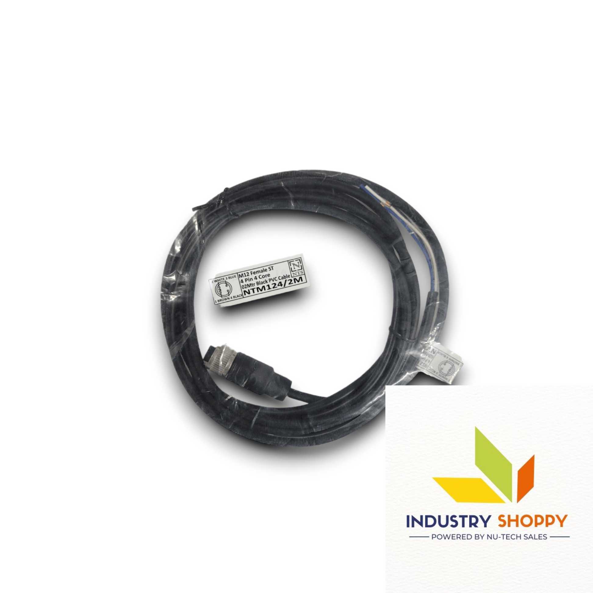 New NTM124/2M - M12 Female 4Pins Connector Cable