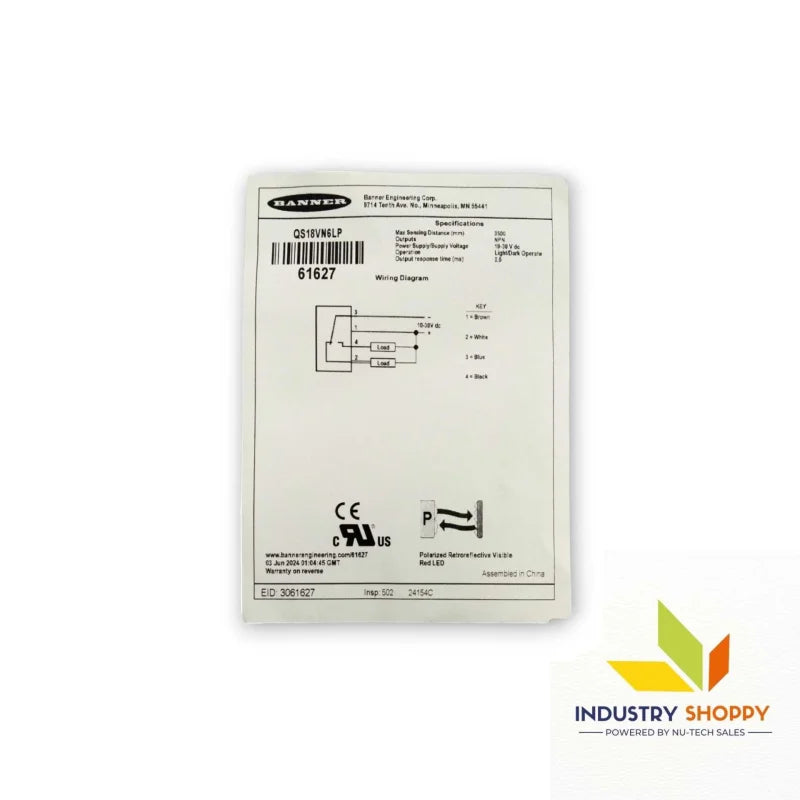 Banner QS18VN6LP Photoelectric Sensor