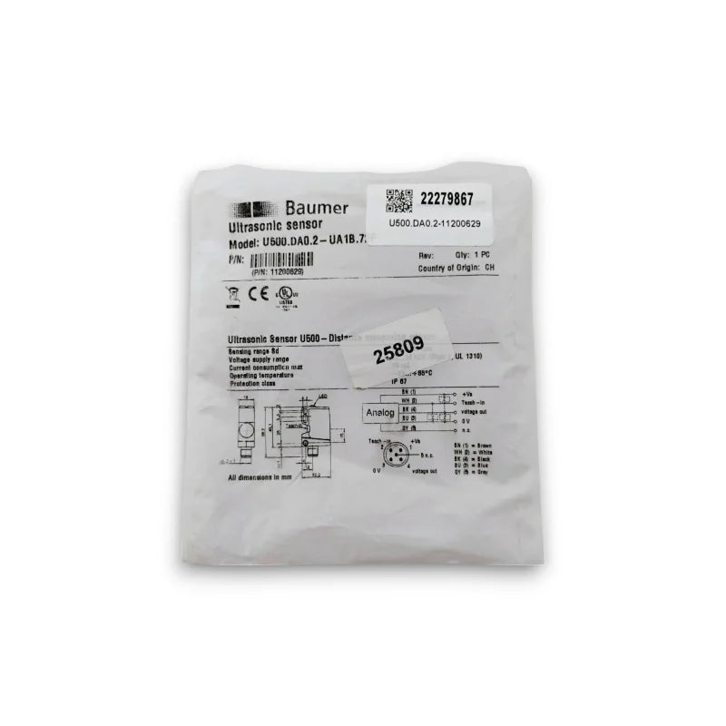 Baumer U500.DA0.2-11200629 Ultrasonic Sensor