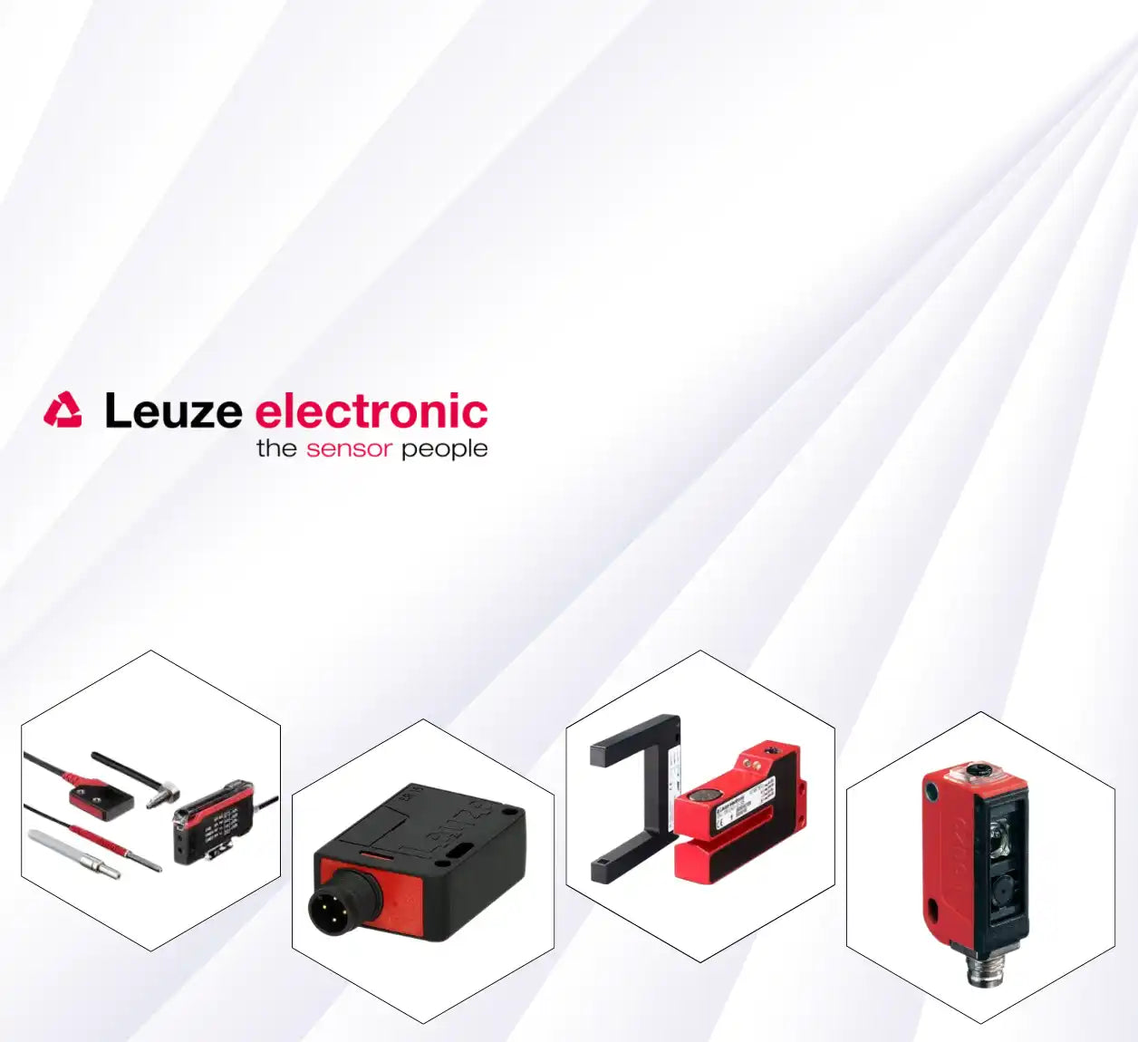 A collection of industrial sensors and photoelectric switches.