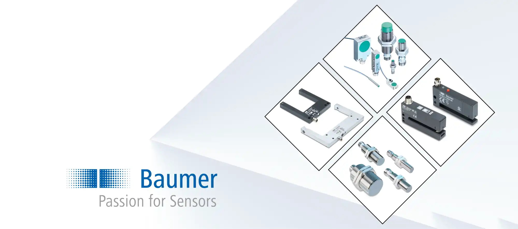 A collection of industrial sensors and related components.