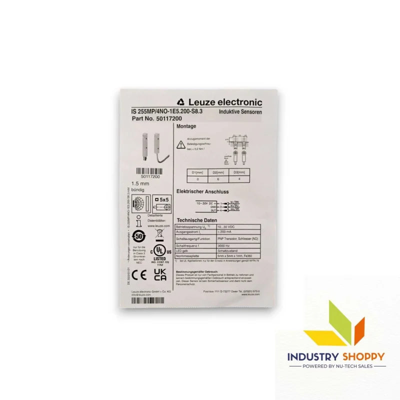 Leuze IS255MP/4NO-1E5,200-S8.3 Inductive Switch