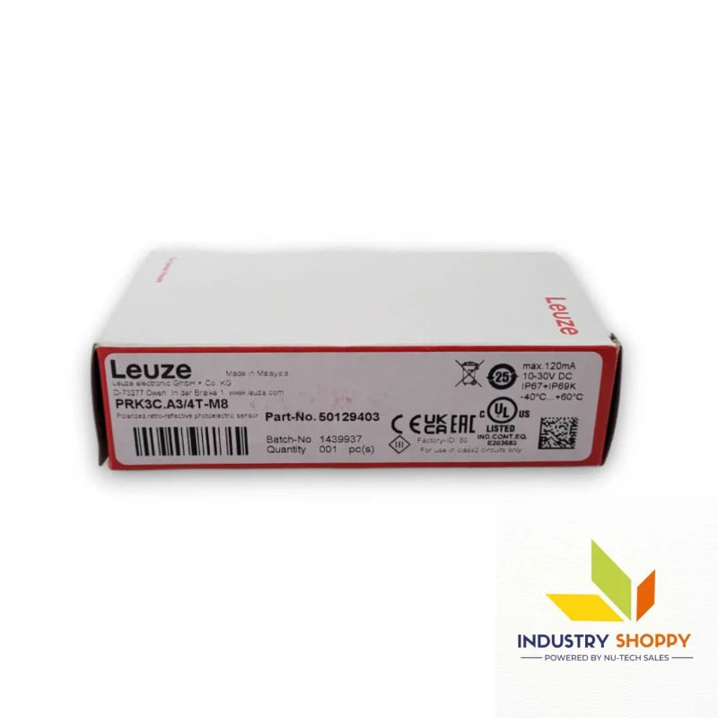 Leuze PRK3C.A3/4T-M8 Photoelectric Sensor