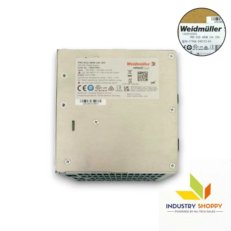 Weidmuller PRO ECO 480W 24V 20A Power Supply